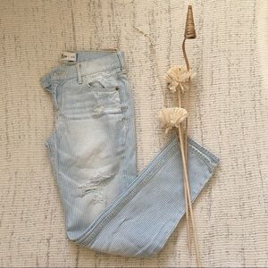 Pinstripe Distressed Jeans!!